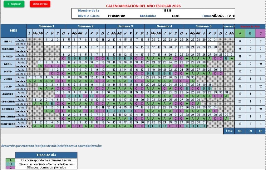 Calendarización escolar 2026
